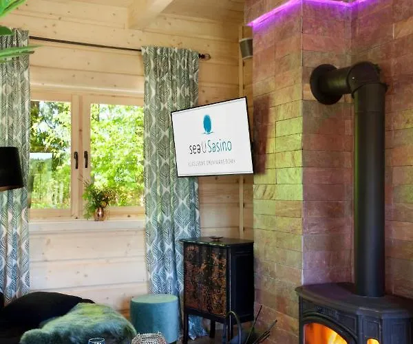 Ferienhaus Seausasino - Luksusowe Drewniane Z Kominkami